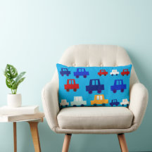 Cute Custom Blue Little Cars Boy's Throw