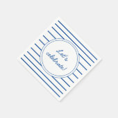 Cute Custom Blue Stripes Party Paper Napkins Servet (Hoek)