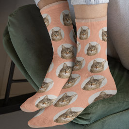 Cute Custom Cat Photo Socks Sokken