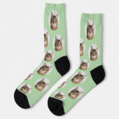 Cute Custom Cat Photo Socks Sokken (Links)