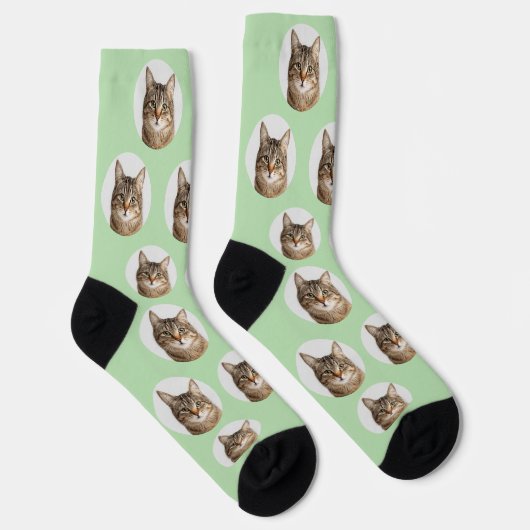 Cute Custom Cat Photo Socks Sokken (Rechts)
