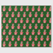 Cute Custom Child Face Photo Christmas Gift Cadeaupapier (Vlak)