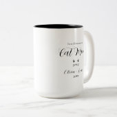 Cute Custom Coffee Cup for Kitten Lovers Tweekleurige Koffiemok (Voorkant rechts)