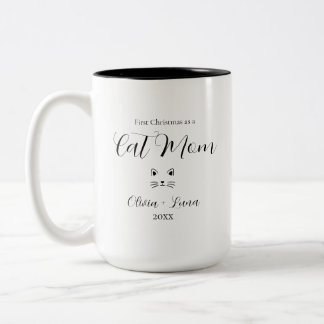Cute Custom Coffee Cup for Kitten Lovers Tweekleurige Koffiemok