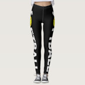 Cute Custom Color Fastpitch Softball Player Sports Leggings (Voorkant)