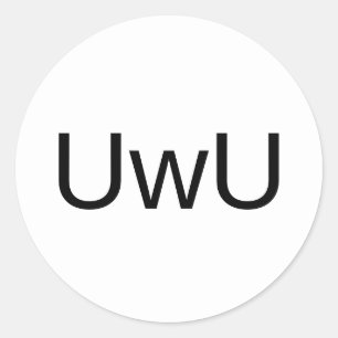 Cute Custom Color Uwu Kawaii Smile Happy Face Ronde Sticker