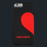 Cute Custom Couple Names Matching Left Heart Barely There iPhone 6 Hoesje<br><div class="desc">Cute Custom Couple Names Matching Left Heart iPHONE Case</div>