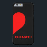 Cute Custom Couple Names Matching Right Heart Barely There iPhone 6 Hoesje<br><div class="desc">Cute Custom Couple Names Matching Right Heart iPHONE Case</div>