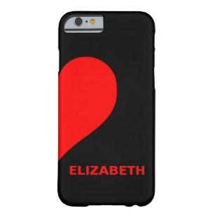 Cute Custom Couple Names Matching Right Heart Barely There iPhone 6 Hoesje