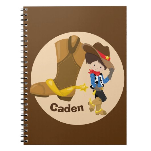 Cute Custom Cowboy Kinder Notitieboek (Voorkant)