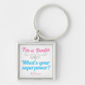 Cute Custom Doula Superheld Sleutelhanger (Voorkant)