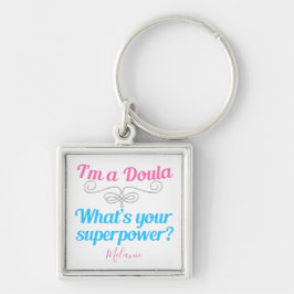 Cute Custom Doula Superheld Sleutelhanger