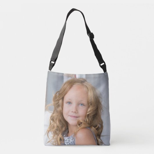 Cute Custom Family Photo Monogram Crossbody Tas (Achterkant)
