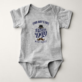 Cute Custom First Vaderdag Baby Onsie Bodysuit