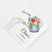 Cute Custom Floral Watering kan Napkins uithollen Servet (Hoek)