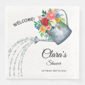 Cute Custom Floral Watering kan Napkins uithollen Servet (Voorkant)