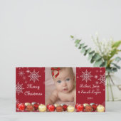 Cute, Custom, Foto met kerstkaart (Staand voorkant)
