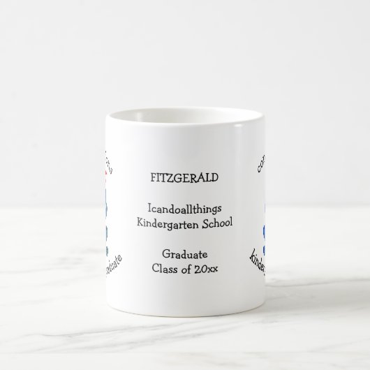 Cute Custom Frog Kindergarten Afstuderen Koffiemok (Center)