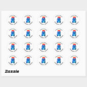Cute Custom Frog Kindergarten Afstuderen Ronde Sticker (Vel)