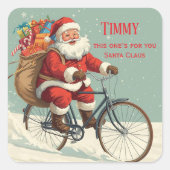 Cute Custom From Santa Claus Christmas Gift  Vierkante Sticker (Voorkant)