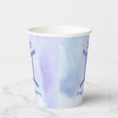 Cute Custom Gemini Sign Paars Birthday Party Papieren Bekers (Rechts)