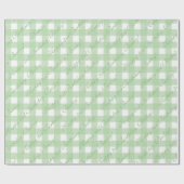 Cute Custom Green Gingham Country Shabby Chic Cadeaupapier (Vlak)