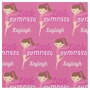 Cute Custom Gymnastics Girl Pink Stof