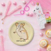 Cute Custom Hamster Graphic Papieren Bordje (Feest)