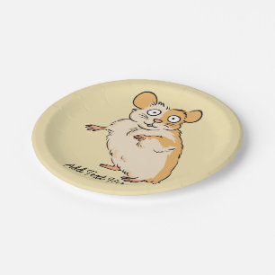 Cute Custom Hamster Graphic Papieren Bordje