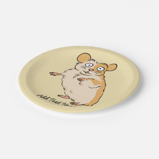 Cute Custom Hamster Graphic Papieren Bordje (Gekanteld)