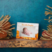 Cute Custom Herfst Baby Pumpkin Newborn Foto Fotoplaat (Zijkant)