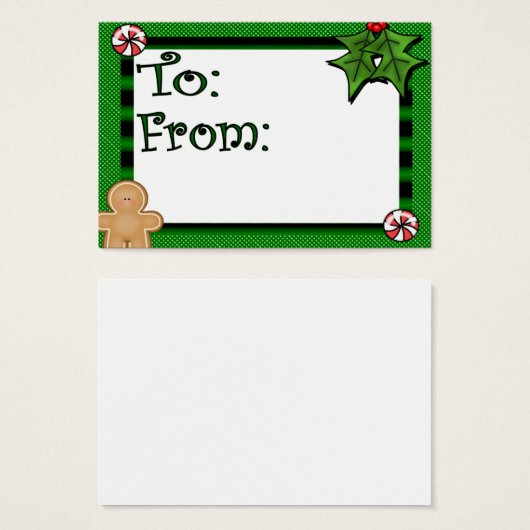 Cute Custom Holiday Cft Label Visitekaartje (Voorkant /achterkant)