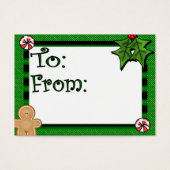 Cute Custom Holiday Cft Label Visitekaartje (Voorkant)
