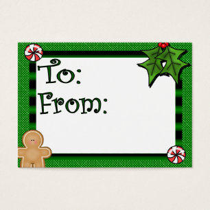 Cute Custom Holiday Cft Label Visitekaartje