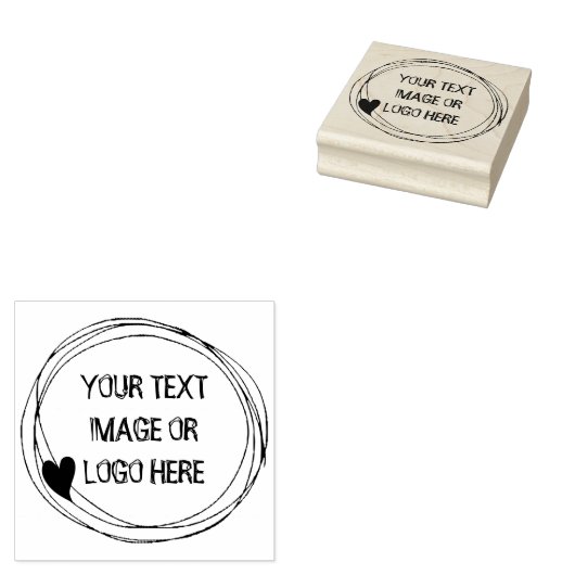 Cute custom jouw tekst logo of afbeelding toevoege rubberstempel (Gestempeld)