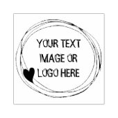 Cute custom jouw tekst logo of afbeelding toevoege rubberstempel (Afrduk)