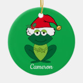 Cute Custom Kerstkikker Keramisch Ornament (Voorkant)