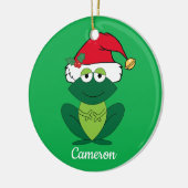 Cute Custom Kerstkikker Keramisch Ornament (Links)