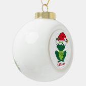 Cute Custom Kerstkikker Keramische Bal Ornament (Links)