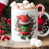 Cute Custom Kids Face Photo Funny Elf Christmas Koffiemok