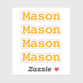 Cute Custom Kinder Name for School Oranje Sticker