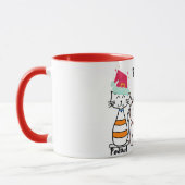 Cute Custom Kitty Cat Kerstmis Mok (Links)