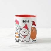 Cute Custom Kitty Cat Kerstmis Mok (Midden)