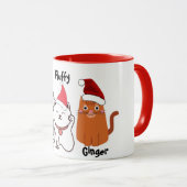 Cute Custom Kitty Cat Kerstmis Mok (Voorkant rechts)