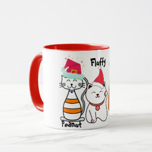 Cute Custom Kitty Cat Kerstmis Mok