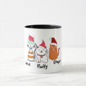 Cute Custom Kitty Cat Kerstmis Mok (Midden)