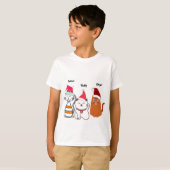 Cute Custom Kitty Cat Kerstmis T-shirt (Voorkant volledig)
