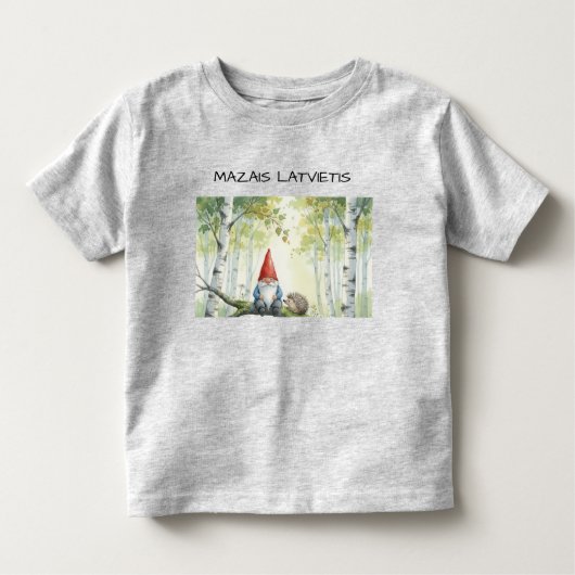 Cute Custom Latvian Latvietis gnome Kinder Shirts (Voorkant)