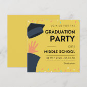 Cute Custom Middle School Afstuderen Feestdagenkaart (Voorkant / Achterkant)