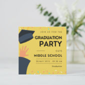 Cute Custom Middle School Afstuderen Feestdagenkaart (Staand voorkant)